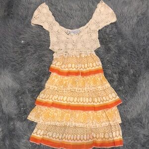 Elegant Lace and Tiered Dress